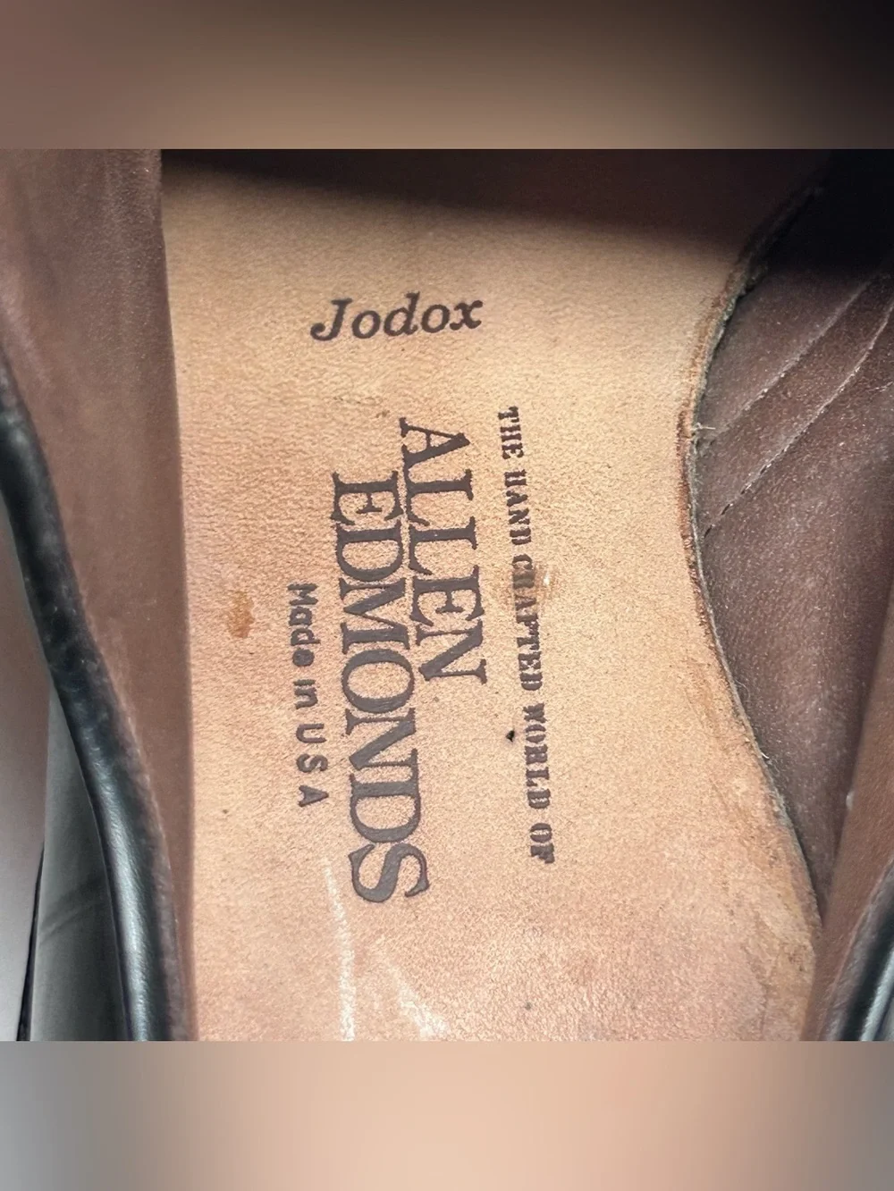 Allan Edmonds Jodox Plain Toe Derby Black Leather Dress Shoes Men’s 7.5 C